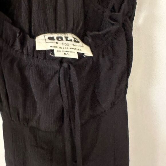 Stone Cold Fox Brooks Black Maxi Dress Ruffle Straps Sz M - Picture 6 of 10